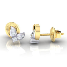 Load image into Gallery viewer, 18Kt gold real diamond earring 40(3) by diamtrendz