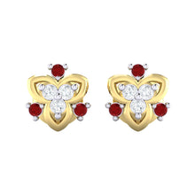 Load image into Gallery viewer, 18Kt gold real diamond earring 41(2) by diamtrendz