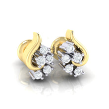 Load image into Gallery viewer, 18Kt gold real diamond earring 42(1) by diamtrendz