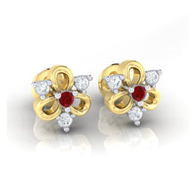 Load image into Gallery viewer, 18Kt gold real diamond earring 45(1) by diamtrendz