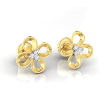 Load image into Gallery viewer, 18Kt gold real diamond earring 49(1) by diamtrendz