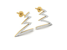 Load image into Gallery viewer, 18Kt gold real diamond earring 4(1) by diamtrendz