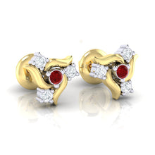 Load image into Gallery viewer, 18Kt gold real diamond earring 50(1) by diamtrendz