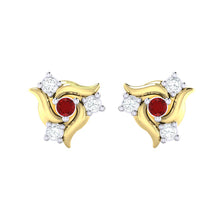 Load image into Gallery viewer, 18Kt gold real diamond earring 50(2) by diamtrendz