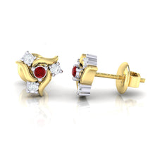 Load image into Gallery viewer, 18Kt gold real diamond earring 50(3) by diamtrendz
