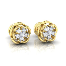 Load image into Gallery viewer, 18Kt gold real diamond stud earring 53(1) by diamtrendz