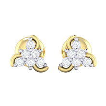 Load image into Gallery viewer, 18Kt gold real diamond stud earring 55(2) by diamtrendz