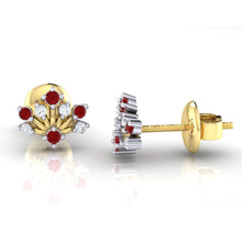 Load image into Gallery viewer, 18Kt gold real diamond stud earring 56(3) by diamtrendz