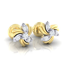 Load image into Gallery viewer, 18Kt gold real diamond earring by diamtrendz