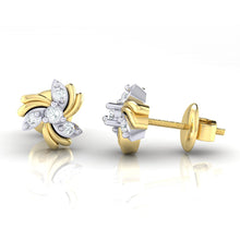 Load image into Gallery viewer, 18Kt gold real diamond earring by diamtrendz