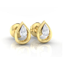 Load image into Gallery viewer, 18Kt gold pear diamond earring by diamtrendz