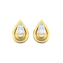 Load image into Gallery viewer, 18Kt gold pear diamond earring by diamtrendz