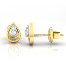 Load image into Gallery viewer, 18Kt gold pear diamond earring by diamtrendz