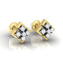 Load image into Gallery viewer, 18Kt gold real diamond earring by diamtrendz