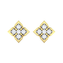 Load image into Gallery viewer, 18Kt gold real diamond earring by diamtrendz