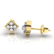 Load image into Gallery viewer, 18Kt gold real diamond earring by diamtrendz