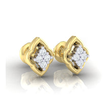 Load image into Gallery viewer, 18Kt gold real diamond earring by diamtrendz