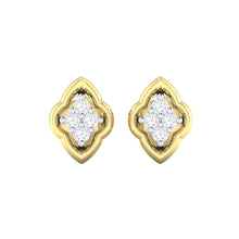 Load image into Gallery viewer, 18Kt gold real diamond earring by diamtrendz