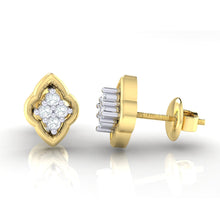 Load image into Gallery viewer, 18Kt gold real diamond earring by diamtrendz
