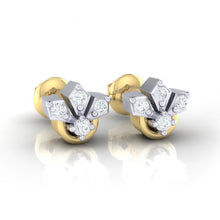 Load image into Gallery viewer, 18Kt gold real diamond earring by diamtrendz