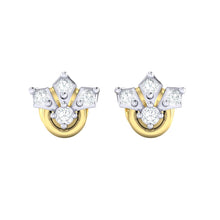 Load image into Gallery viewer, 18Kt gold real diamond earring by diamtrendz