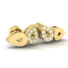 Load image into Gallery viewer, 18Kt gold real diamond earring by diamtrendz