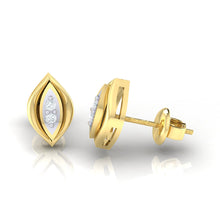 Load image into Gallery viewer, 18Kt gold real diamond earring by diamtrendz