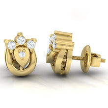 Load image into Gallery viewer, 18Kt gold real diamond earring by diamtrendz