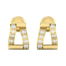Load image into Gallery viewer, 18Kt gold real diamond earring by diamtrendz
