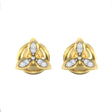 Load image into Gallery viewer, 18Kt gold real diamond earring by diamtrendz