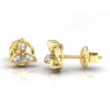 Load image into Gallery viewer, 18Kt gold real diamond earring by diamtrendz