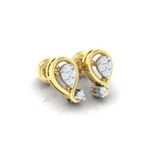 Load image into Gallery viewer, 18Kt gold real diamond earring by diamtrendz