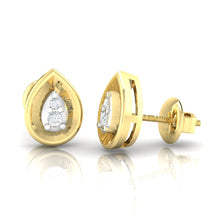 Load image into Gallery viewer, 18Kt gold pear diamond earring by diamtrendz