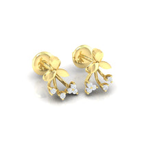 Load image into Gallery viewer, 18Kt gold real diamond earring by diamtrendz