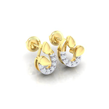 Load image into Gallery viewer, 18Kt gold real diamond earring by diamtrendz