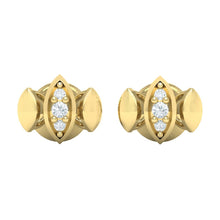 Load image into Gallery viewer, 18Kt gold real diamond earring by diamtrendz