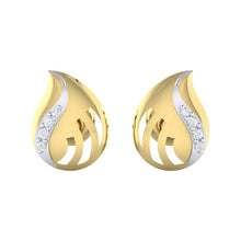 Load image into Gallery viewer, 18Kt gold real diamond earring by diamtrendz