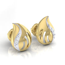 Load image into Gallery viewer, 18Kt gold real diamond earring by diamtrendz