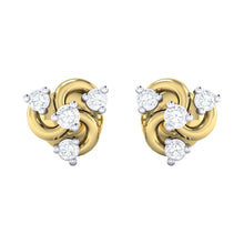 Load image into Gallery viewer, 18Kt gold real diamond earring by diamtrendz
