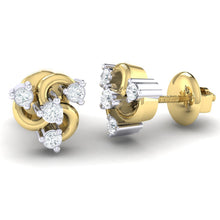 Load image into Gallery viewer, 18Kt gold real diamond earring by diamtrendz