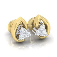 Load image into Gallery viewer, 18Kt gold real diamond earring by diamtrendz