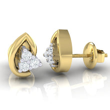 Load image into Gallery viewer, 18Kt gold real diamond earring by diamtrendz