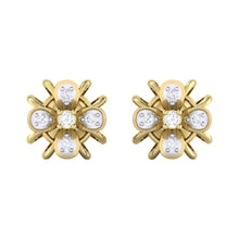 Load image into Gallery viewer, 18Kt gold real diamond earring by diamtrendz