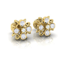 Load image into Gallery viewer, 18Kt gold real diamond earring by diamtrendz