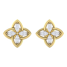 Load image into Gallery viewer, 18Kt gold real diamond earring by diamtrendz