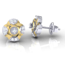 Load image into Gallery viewer, 18Kt gold real diamond earring by diamtrendz