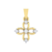 Load image into Gallery viewer, 18Kt gold floral diamond pendant by diamtrendz