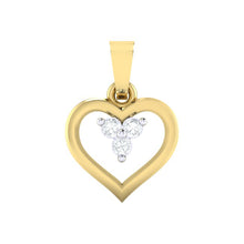 Load image into Gallery viewer, 18Kt gold heart diamond pendant by diamtrendz