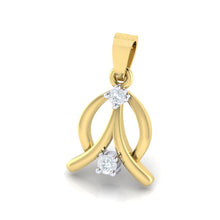 Load image into Gallery viewer, 18Kt gold real diamond pendant by diamtrendz