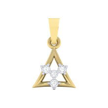 Load image into Gallery viewer, 18Kt gold triangle diamond pendant by diamtrendz